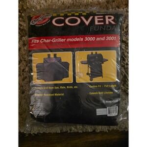 Char Griller Grillin Pro Gas Grill Cover Heavy Duty Weather Resistant Black